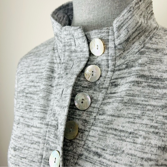 Soft Surroundings Gray Pullover Henley Sweater - Picture 5 of 10